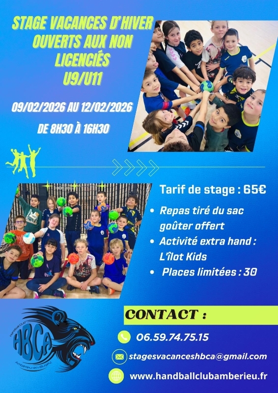 Stage vacances d'hiver