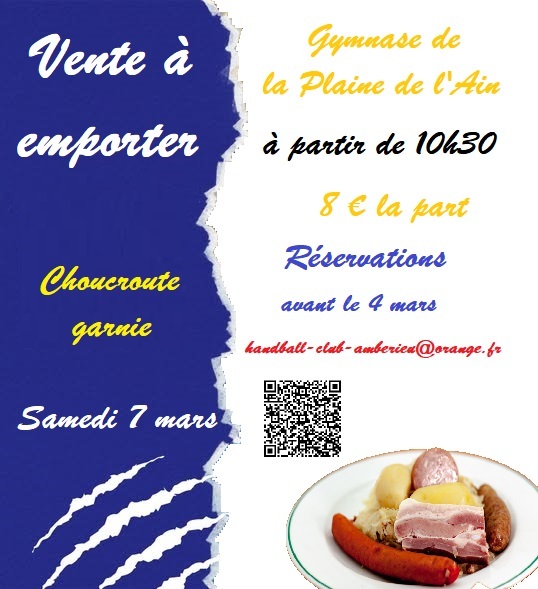 Vente à emporter - choucroute garnie