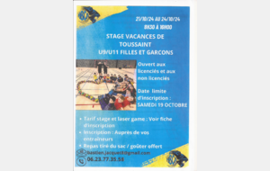 Stage vacances de Toussaint