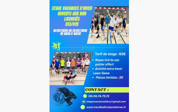 Stage vacances d'hiver